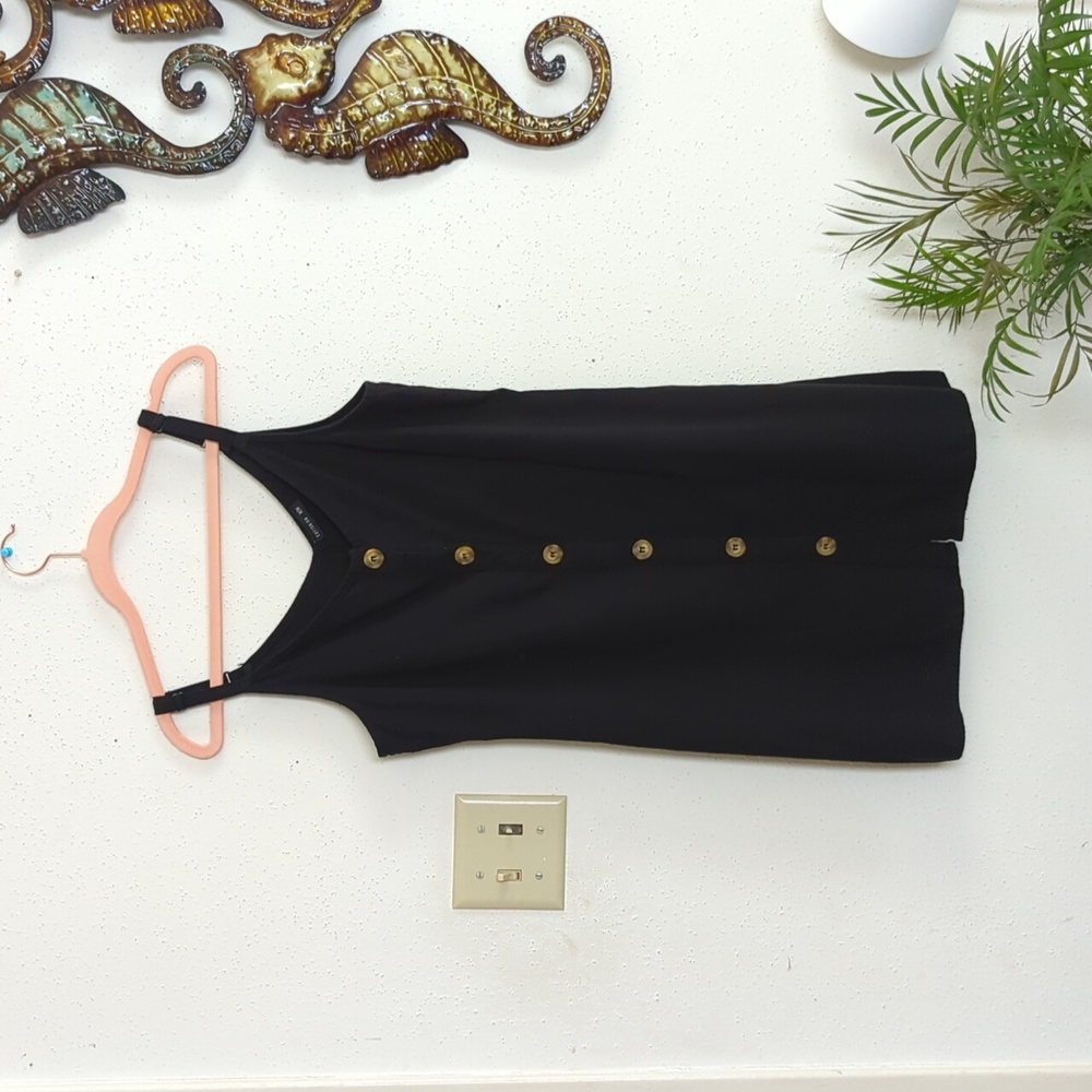 Urban Outfitters black button front mini dress